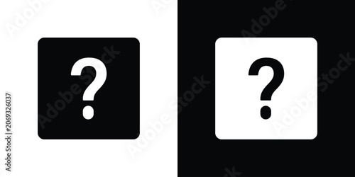 Foto Interrogation icon logo for designer or illustrator.