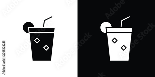 Fotografie Lemonade icon logo for designer or illustrator.