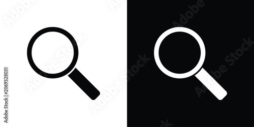 Photos Search icon logo for designer or illustrator.