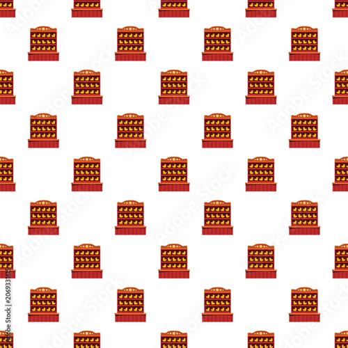 Slika na platnu Arcade shooting gallery ducks creating a fun carnival seamless pattern