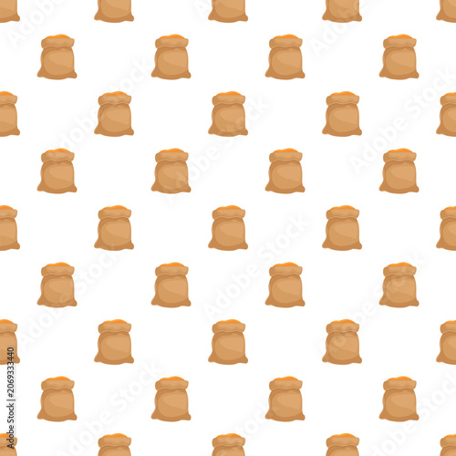 Φωτογραφία Brown sacks filled with grain creating a seamless pattern on a white background