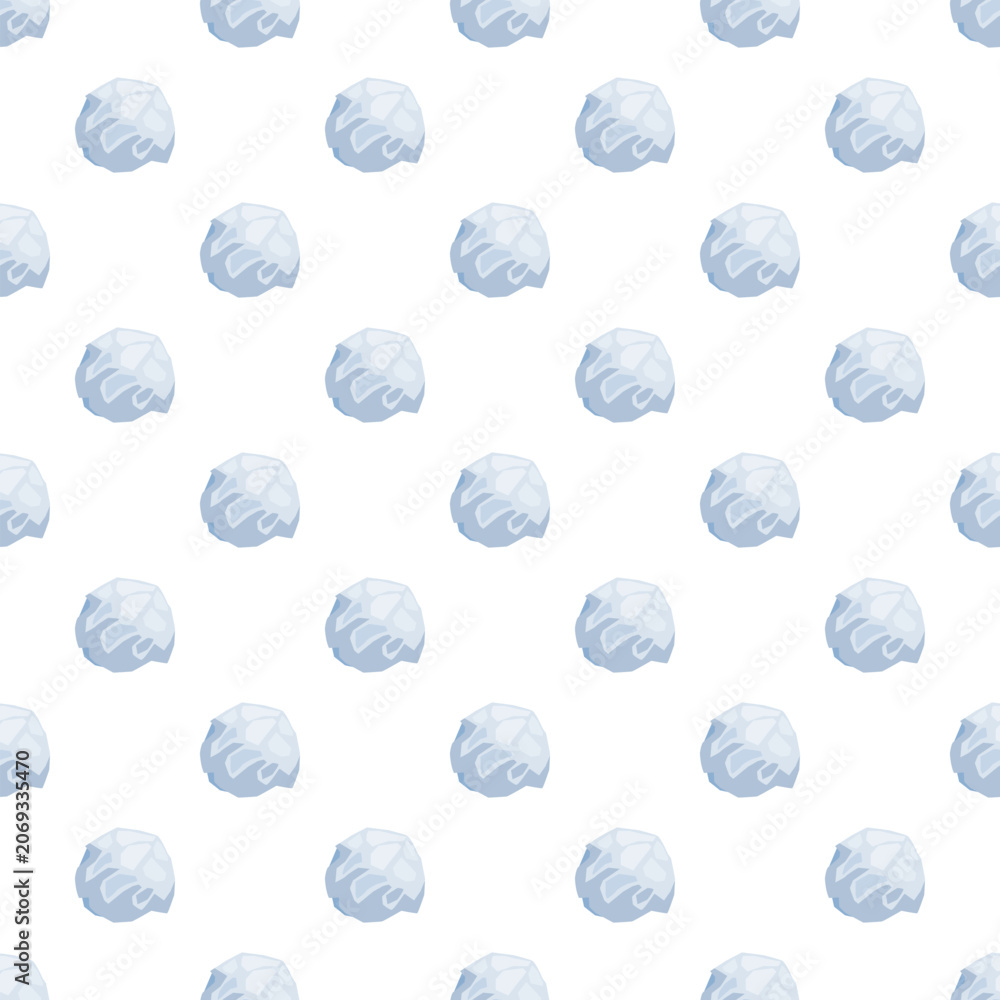 Fototapeta premium Snowballs with crystal ice texture creating a repeating pattern