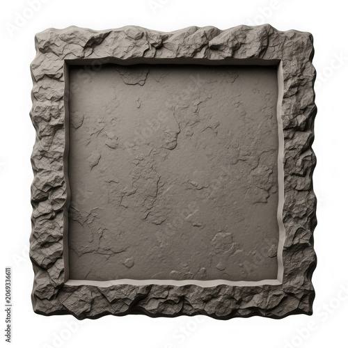 Gray stone picture frame