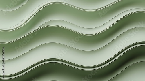 Abstract grey and green wavy lines background pattern
