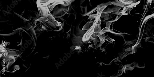 Obraz na płótnie Smoke steam set of airborne particulates and gases emitted