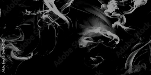 Fotografie Smoke steam set of airborne particulates and gases emitted