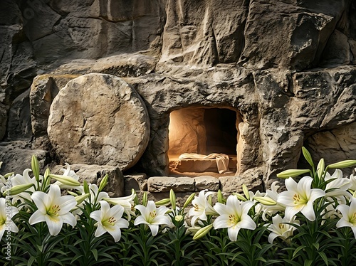 Resurrection Empty Tomb Easter Church Banner