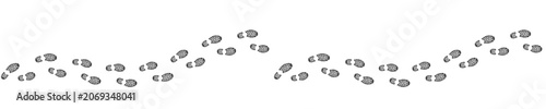 Quadro su tela Set of walking trails abstract modern, for metaphoric progression