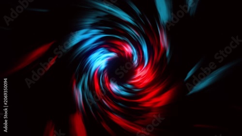 Abstract Red and Blue Energy Vortex Swirl Animation.4k video