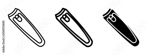 Photos Nail Clippers Vector Icons Set, Essential Grooming Tools, Manicure Pedicure Equi