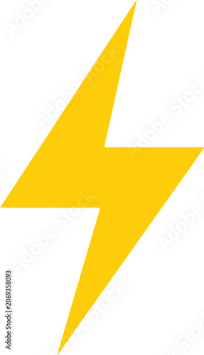 Vibrant yellow lightning bolt graphic