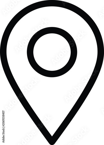 Map pin icon with a circular marker