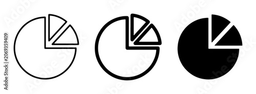Fotografía Pie Chart Icons Set, Data Visualization Graphics, Business Analytics Symbols, Si