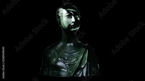 Cinematic Sculpture of Portrait of a young girl Loop Animation

