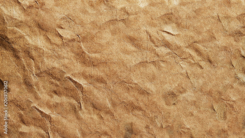 Fotografie Brown crumpled paper texture