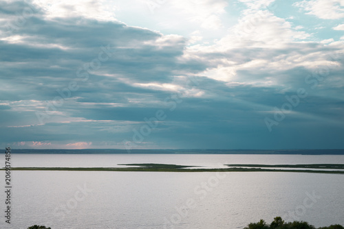 Pre-rain sky over the river.
