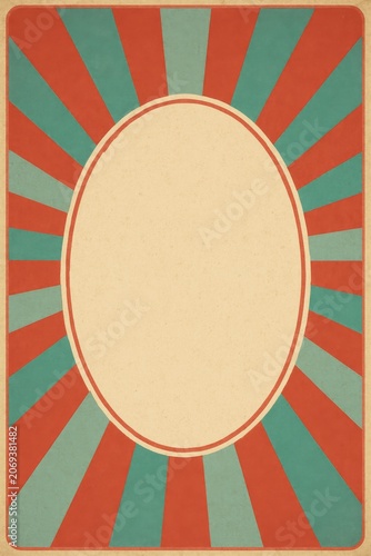 Retro circus pattern with vintage mockup and copy space, suitable for background