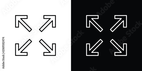 Fényképezés Expand icon line glyph pack