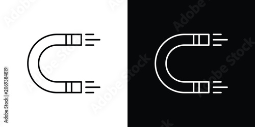 Konstfotografi Magnet icon line glyph pack
