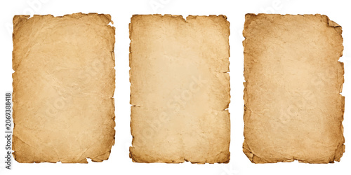 Fotografía Vintage antique old paper sheets with ripped edges