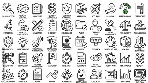 Business icons showcase various professional concepts and tools on a screen.