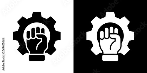 Bild auf Leinwand Determination Icon Set Multiple Style Collection