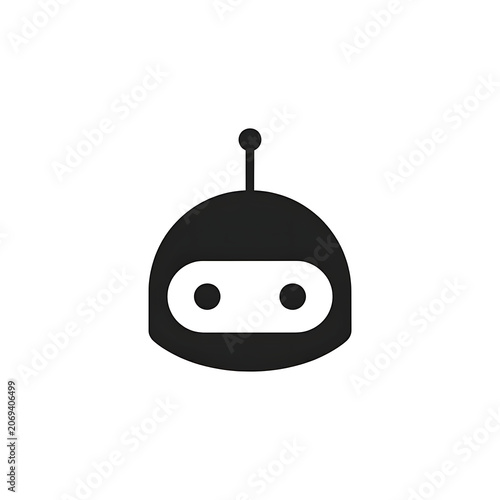 Minimalist black drone with dual cameras isolated on a transparent background