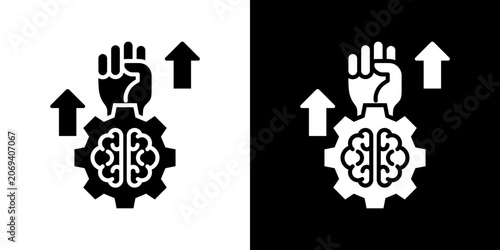 Tableau sur toile Willpower Icon Set Multiple Style Collection