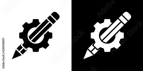 Schilderij op canvas Creativity Icon Set Multiple Style Collection