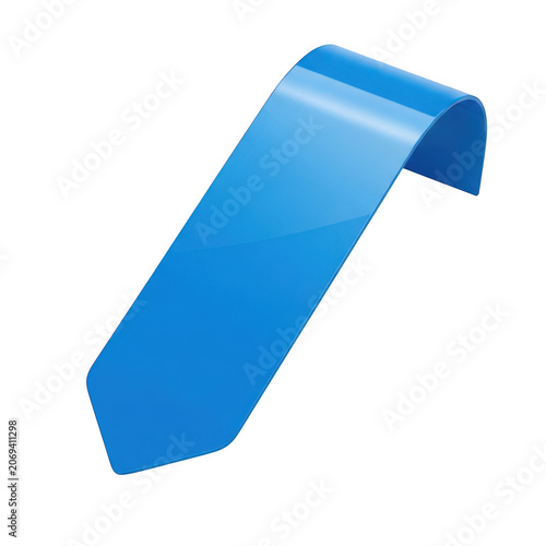 Shiny blue ribbon banner icon