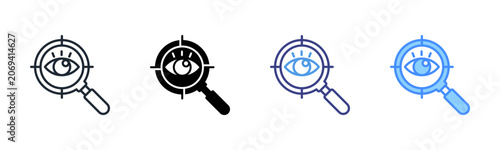 Bild auf Leinwand Clarity Icon Set Multiple Style Collection