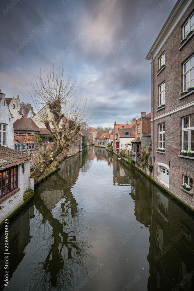 Obraz premium Bruges, the capital of West Flanders in northwest Belgium