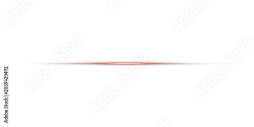 Fiery red glowing horizontal light beam, with soft flare burst, shining streaks, and radiant sparkle effect. Isolated on transparent background for dramatic overlays.