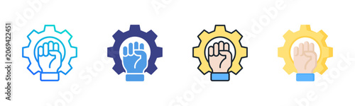 Bild auf Leinwand Determination Icon Set Multiple Style Collection