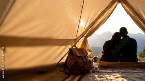 Cozy Campers In a Tent