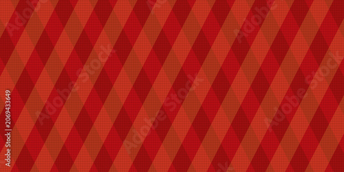 Christmas red argyle background with geometric diamond pattern and halftone dots. Vector abstract Merry Christmas texture with festive maroon plaid stripes and empty copy space for winter quiz banner.