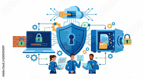 A graphic illustration of cybersecurity elements (2)