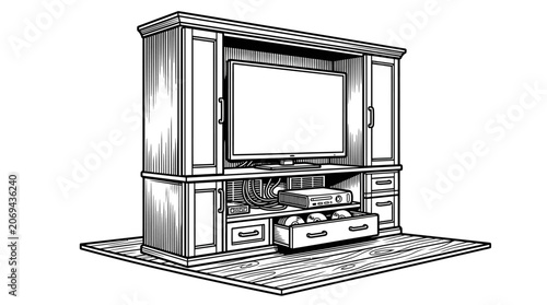 Принти на полотні Large Entertainment Center With Television.