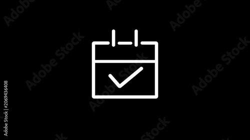 File and notepad icon animation showing note taking and productivity file animation.