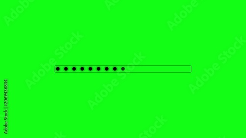 abstract glowing neon loading bar and dots animation on black background screen 4k animation.
