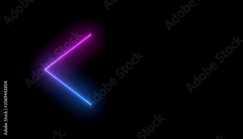 Vibrant Neon Arrow on Dark Background.
