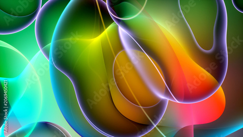 Photography 3d render of abstract art 3d background wallpaper with smooth and round substanc