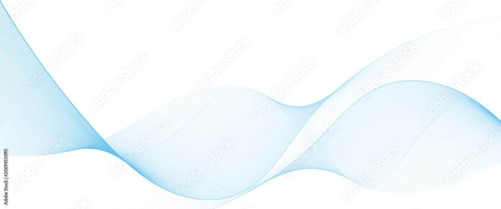 Fototapeta premium Abstract flowing wave lines on white background wave line for banner template Illustration vector