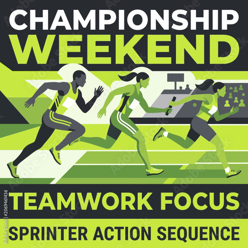 Teamwork Focus Sprinter Action Sequence Championship Weekend Athleticism