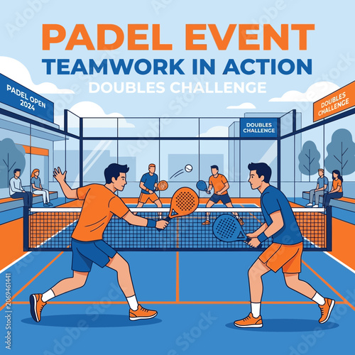 Teamwork Doubles Challenge At A Professional Padel Event