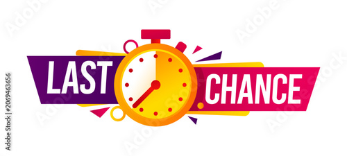 Vászonkép Shop last time sale, price offer countdown sticker