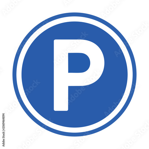 Universal Public Parking Sign Icon Design