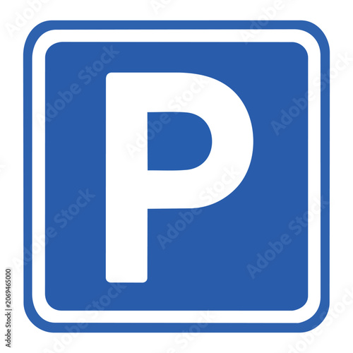 Universal Public Parking Sign Icon Design