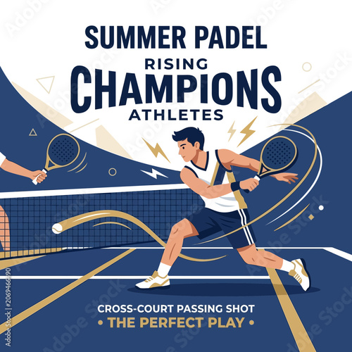 Summer Padel Champions Elite Athletes Competing In Dynamic Sports Game