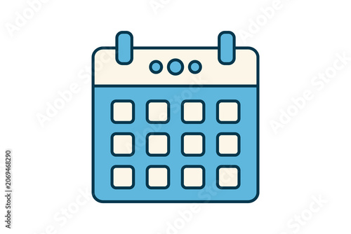 Calendar icon. related to time management. flat line icon style. Simple vector design editable for web, app, ui, print, etc